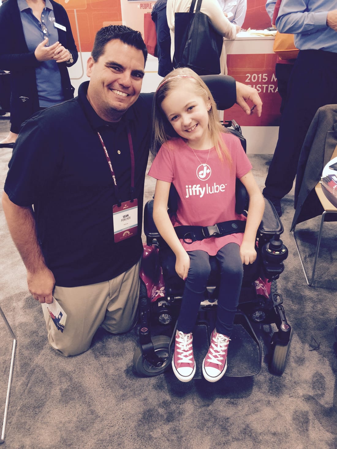 Sean Porcher with Reagan, an MDA ambassador